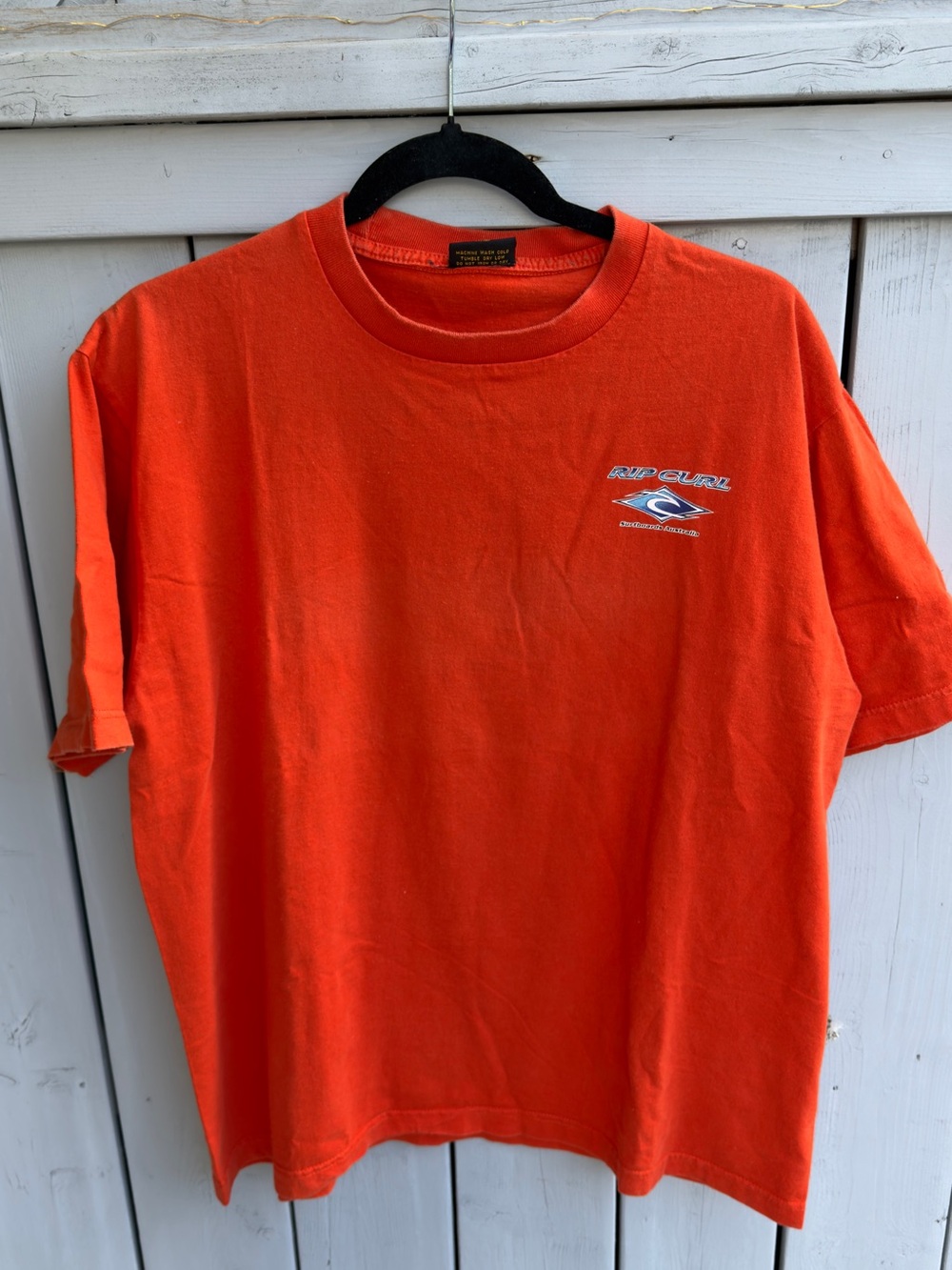 Vintage Rip curl surf graphic T-shirt, men’s size large bright orange